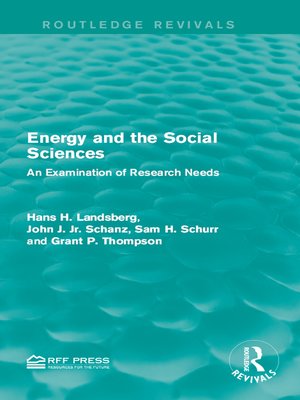 cover image of Energy and the Social Sciences